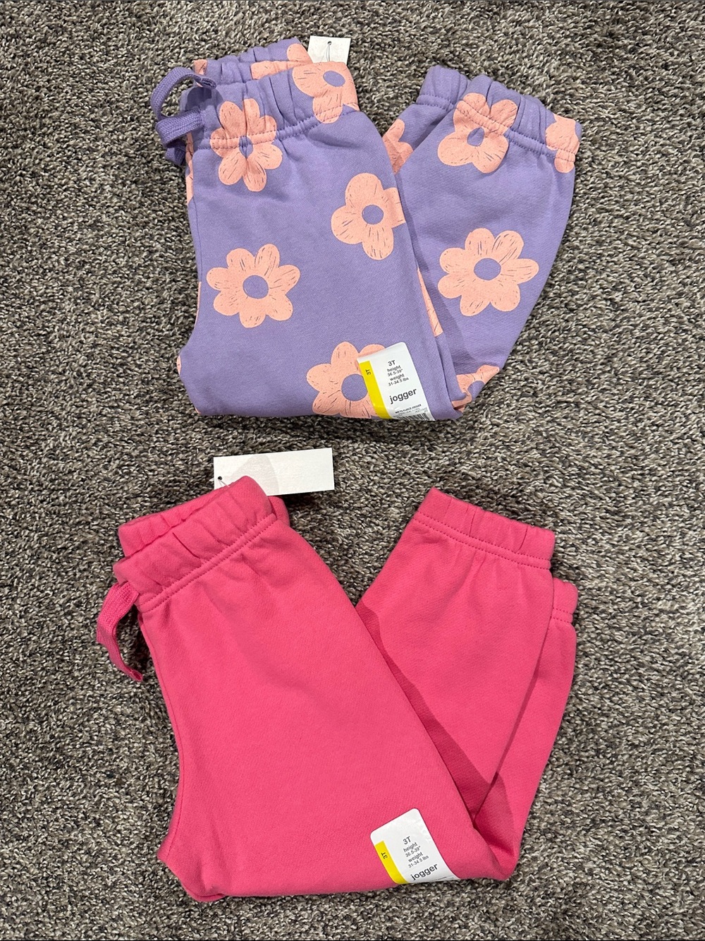 wonder nation Purple Floral & Hot Pink Joggers